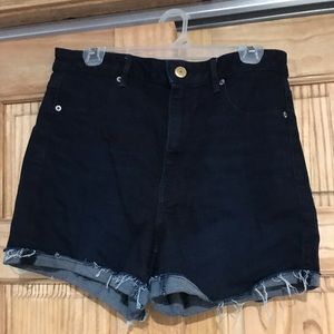High rise stretchy jean shorts